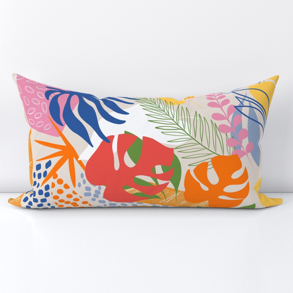 Tropical foliage - COLOURFUL Retro Boho Botanical