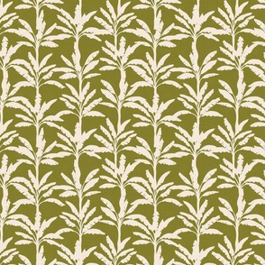 Palm Trees on Olive Green / Medium