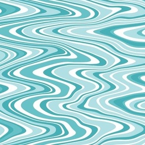 Psychedelic Summer Small- Trippy Waves- Vertical Waves- Turquoise Ocean- Blue Sea- Flowing Waters- Teenage Room Decor- 70s- Surfing- Surf