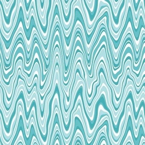 Psychedelic Summer Mini- Trippy Waves- Horizontal Waves- Turquoise Ocean- Blue Sea- Flowing Waters- Teenage Room Decor- 70s- Surfing- Surf
