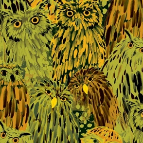 Modern Camouflage Owls Military Color