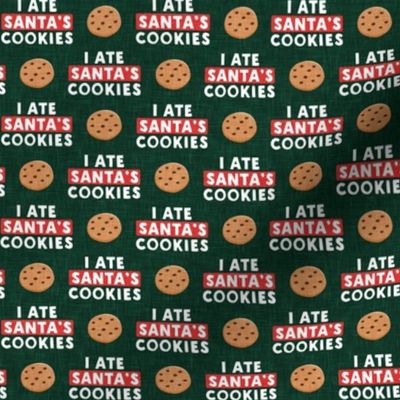 (small scale) I ate Santa's cookies - chocolate chip cookie - dark green - LAD22