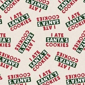 I ate Santa's cookies - tossed - beige - LAD22