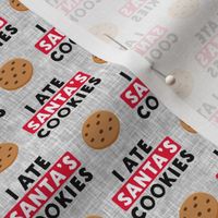 (small scale) I ate Santa's cookies - chocolate chip cookie - grey - LAD22
