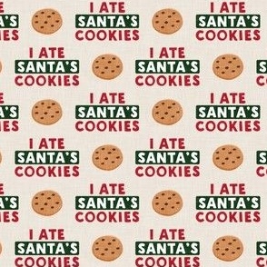 (small scale) I ate Santa's cookies - chocolate chip cookie - beige - LAD22