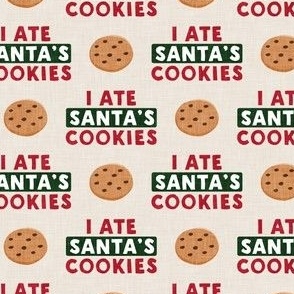 I ate Santa's cookies - chocolate chip cookie - beige - LAD22
