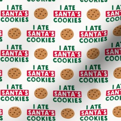 I ate Santa's cookies - chocolate chip cookie - white  - LAD22