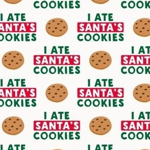 I ate Santa's cookies - chocolate chip cookie - white  - LAD22