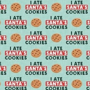 (small scale) I ate Santa's cookies - chocolate chip cookie - mint - LAD22