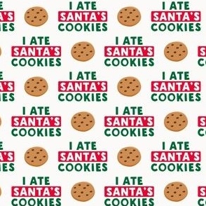 (small scale) I ate Santa's cookies - chocolate chip cookie - white  - LAD22