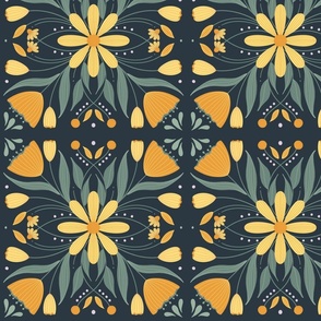 1970's Bold Tile Florals (small)