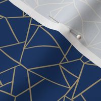 Golden geometric lines over navy blue - small scale