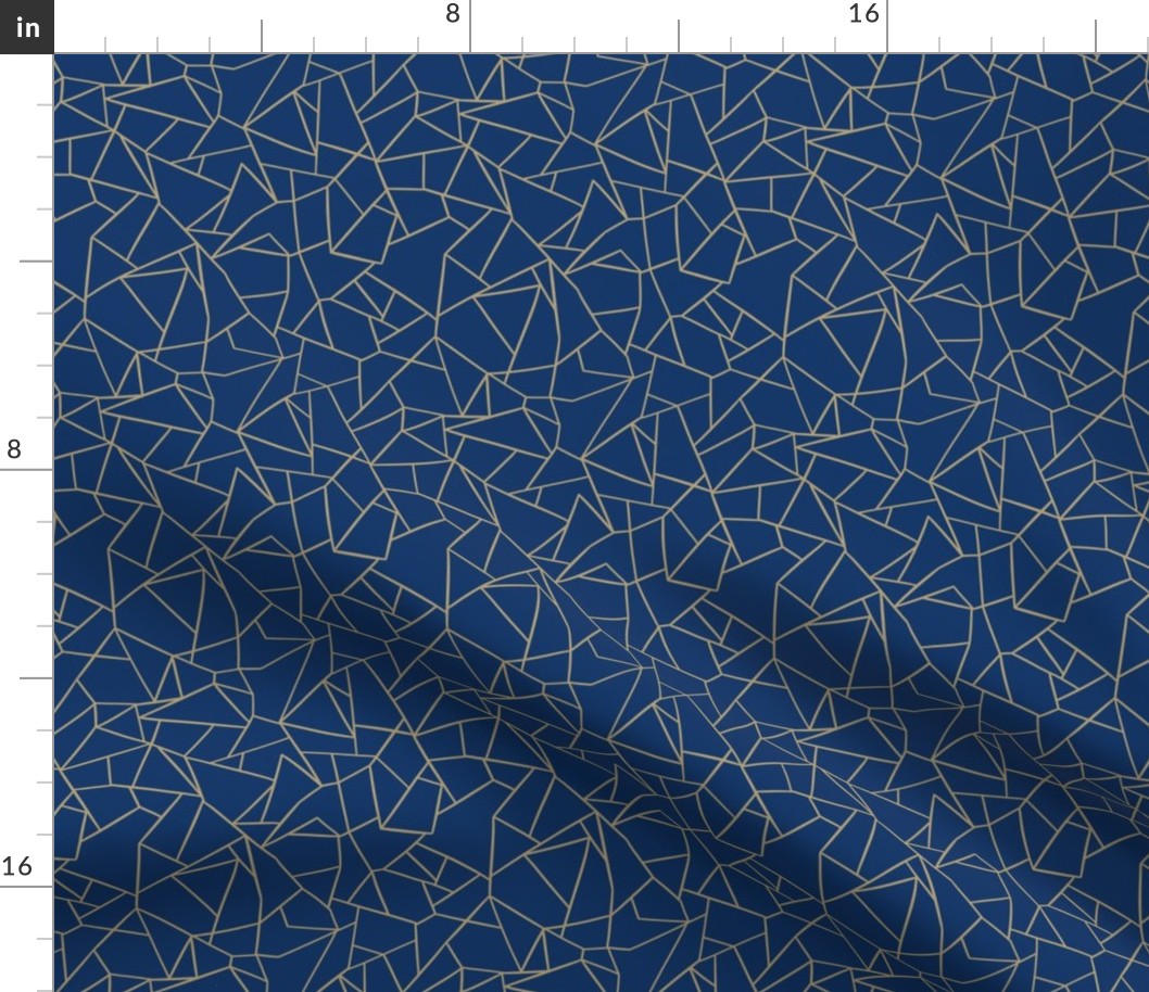 Golden geometric lines over navy blue - small scale