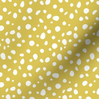 Cheetah spots on mustard background