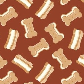 Doggy Bone Ice Cream Sandwiches - cookie bar ice-cream -  ginger  - LAD22