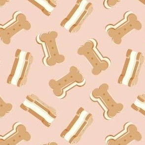 Doggy Bone Ice Cream Sandwiches - cookie bar ice-cream - pink  - LAD22
