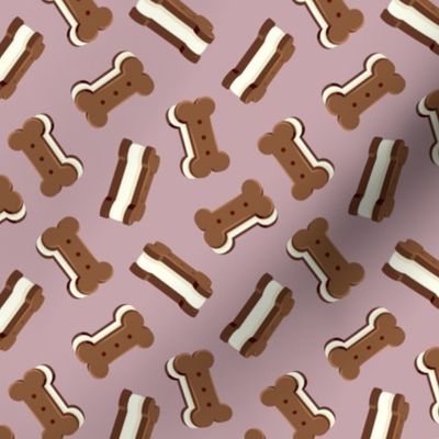 Doggy Bone Ice Cream Sandwiches - mauve - LAD22