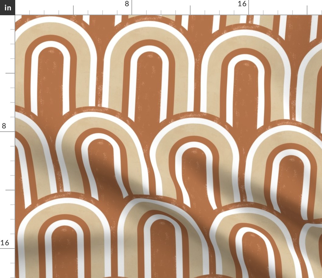 Art Deco Earthy Brown | Bold Minimalism | textured | Jumbo scale ©designsbyroochita