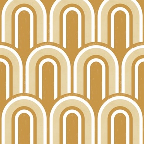 Art Deco Mustard | Bold Minimalism | textured | Jumbo scale ©designsbyroochita