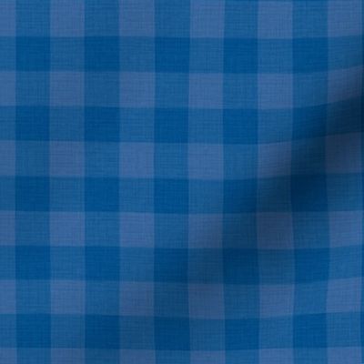 Blue Checks Coordinate | Linen Texture | Medium Scale ©designsbyroochita