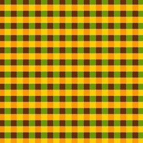 fall color half inch gingham check