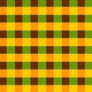 fall color 1 inch gingham check