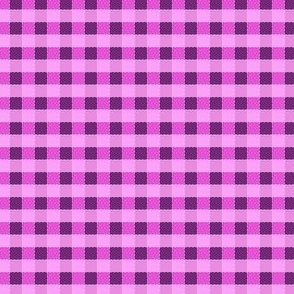 magenta plum half inch gingham check