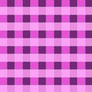 magenta plum 1 inch gingham check