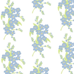 Soft Blue Forget-me-not Floral Pattern | Large Scale
