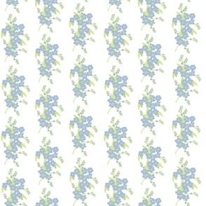 Soft Blue Forget-me-not Floral Pattern | Small Scale