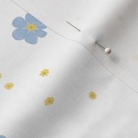 Soft Blue Forget-me-not Floral Pattern | Small Scale