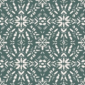 Mallory Boho forest green and ivory