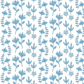 Blue and White Floral