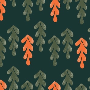 Christmas snow texture trees seamless pattern// big scale