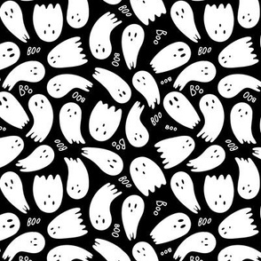 Small - Cute ghosts in black and white - Halloween for Kids