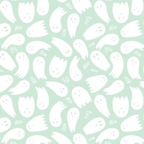 Small - Cute ghosts in pastel green - Halloween for Kids