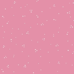 Medium - Ditsy polka dot scattered snow pattern - pink