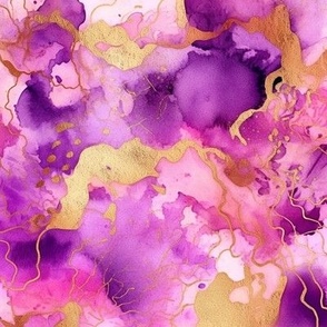 MARBLED ALCOHOL INK MIX MELT PURPLE PINK GOLD FLWRHT