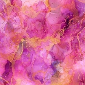 MARBLED ALCOHOL INK MIX MELT PINK MAGENTA PURPLE GOLD FLWRHT