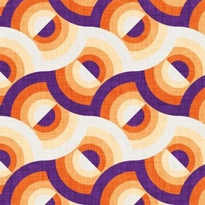 Small scale // Here comes the sun // violet and orange gradient 70s inspirational groovy geometric suns