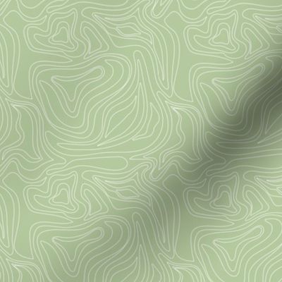 Minimalist mountains - landscape nature altitude map for hiking adventures mountain heights abstract strokes and swirls white on mint apple green SMALL