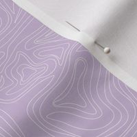 Minimalist mountains - landscape nature altitude map for hiking adventures mountain heights abstract strokes and swirls white on lilac purple SMALL