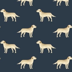 Labrador dogs on dark navy grey - medium scale