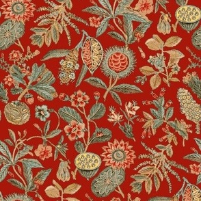 French Botanic Toile Red