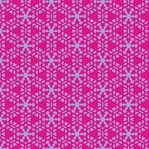 winter Snowflake in Lilac and Pink