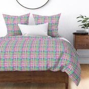 Cheerful checks gingham Geometric Multicolor Rainbow Watercolor Micro