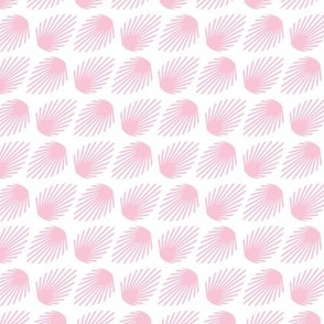Small - Pink and white abstract feathers geometric pattern repeat