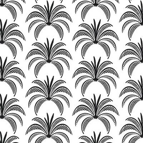 Medium - Black and white Palm leaves texture pattern 