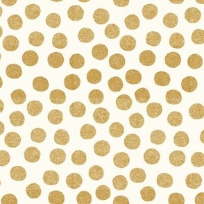 (small scale) organic polka dots - gold - LAD22