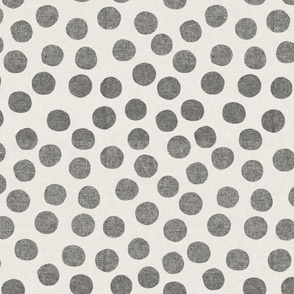 organic polka dots - grey/bone - LAD22